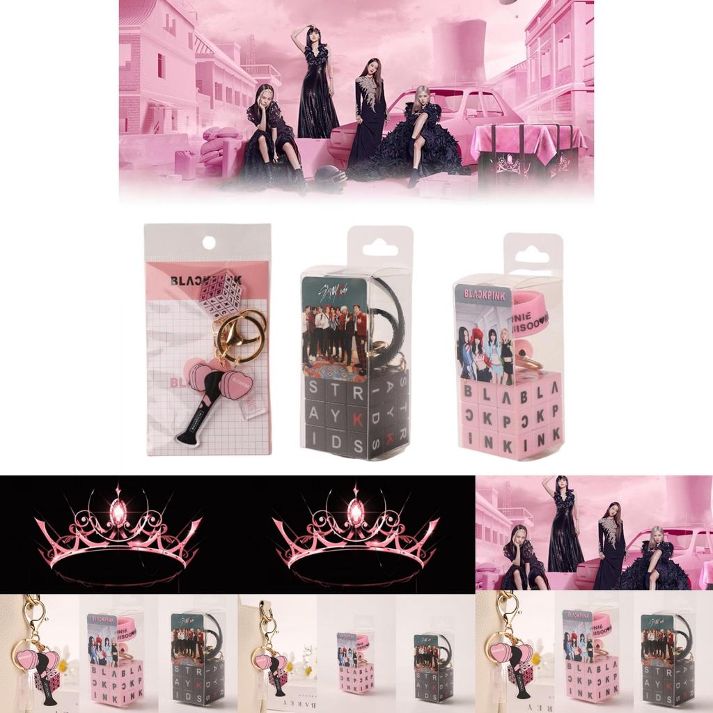 Einzigartiger Blackpink Plastik Schlüsselanhänger Würfel Glöckchen Anhänger Tolles Geschenk für Fans!