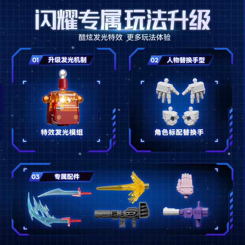 BLOKEES Transformers SHINING VERSION V04 LED Lights IDW MEGATRON OPTIMUS PRIME SG STARSCREAM SHOCKWAVE Action Figure Assembly