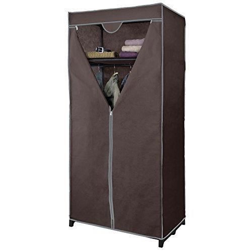 Domopak Living Non Tissé Garde-robe En Tissu Avec Étagère Marron Uni - 905030