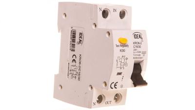 Differential Circuit Breaker 2P C 16A 0.03A Type AC KRO6-2/C16/30 23217