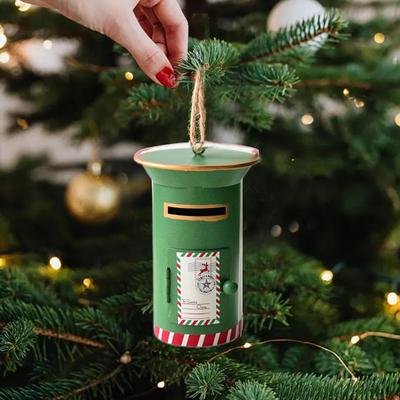 Santa Mailbox Christmas Ornament Charm Pendant Xmas Decor Decoration for Festival Wedding