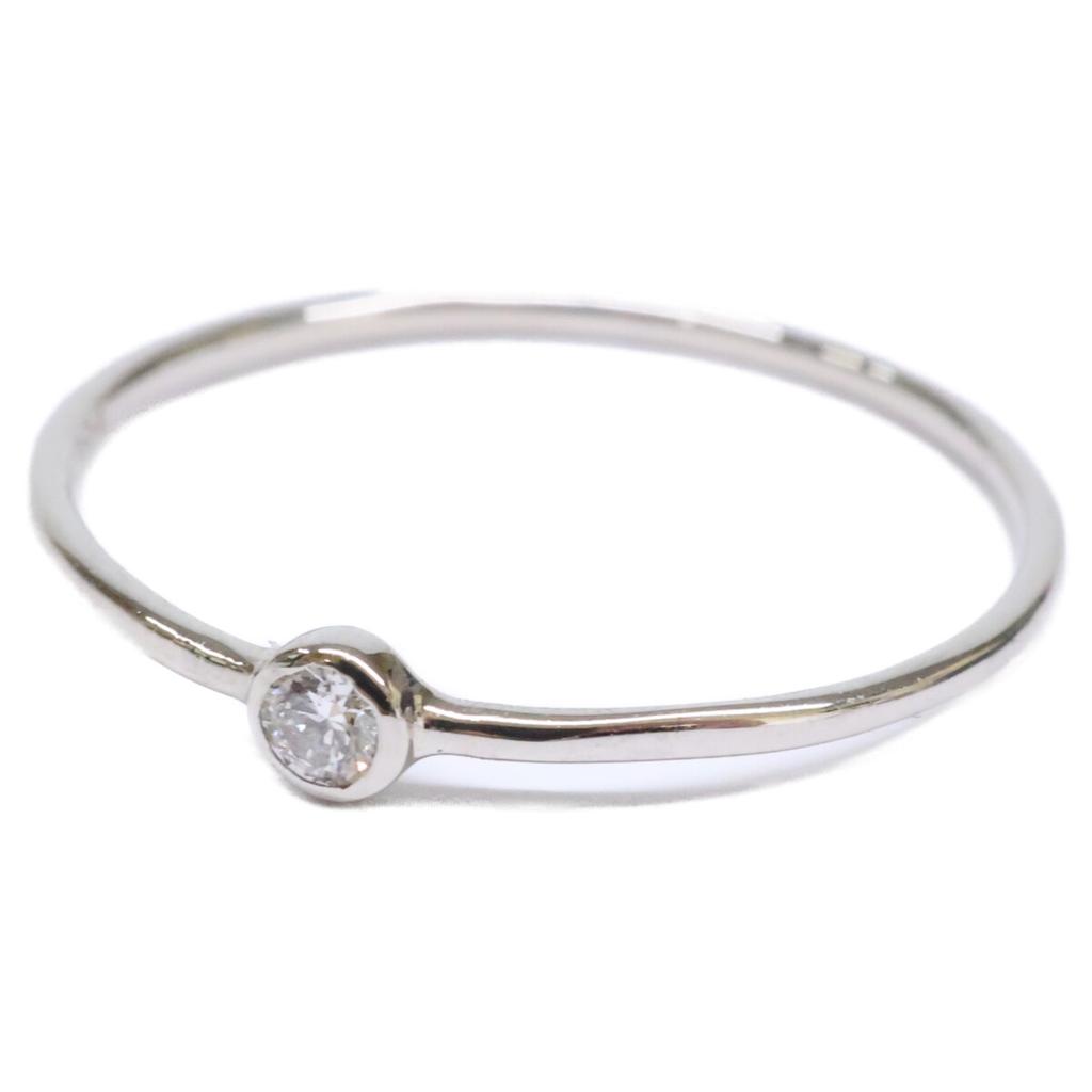 Ete [Excellent Condition] 430593 Pt900 0.03 Slender Diamond Ring Ring PlatinumUsed