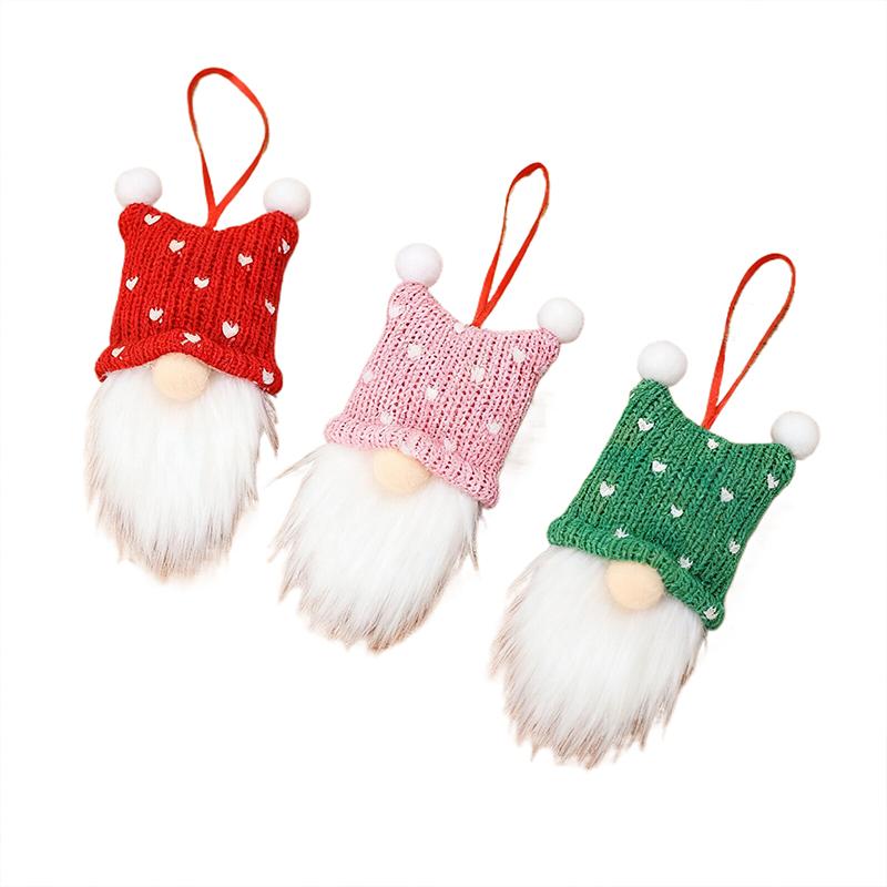 

Christmas Nordic Knit Gnome Hanging Ornament Set Christmas Decorations Dwarf Figurine Hanging Accessories