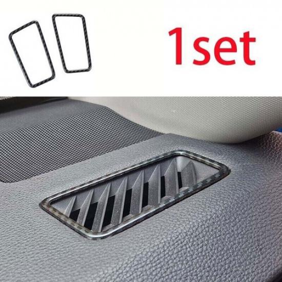 Steel For Toyota RAV4 Carbon Fiber trument L&R Air Outlet Vent Trim -