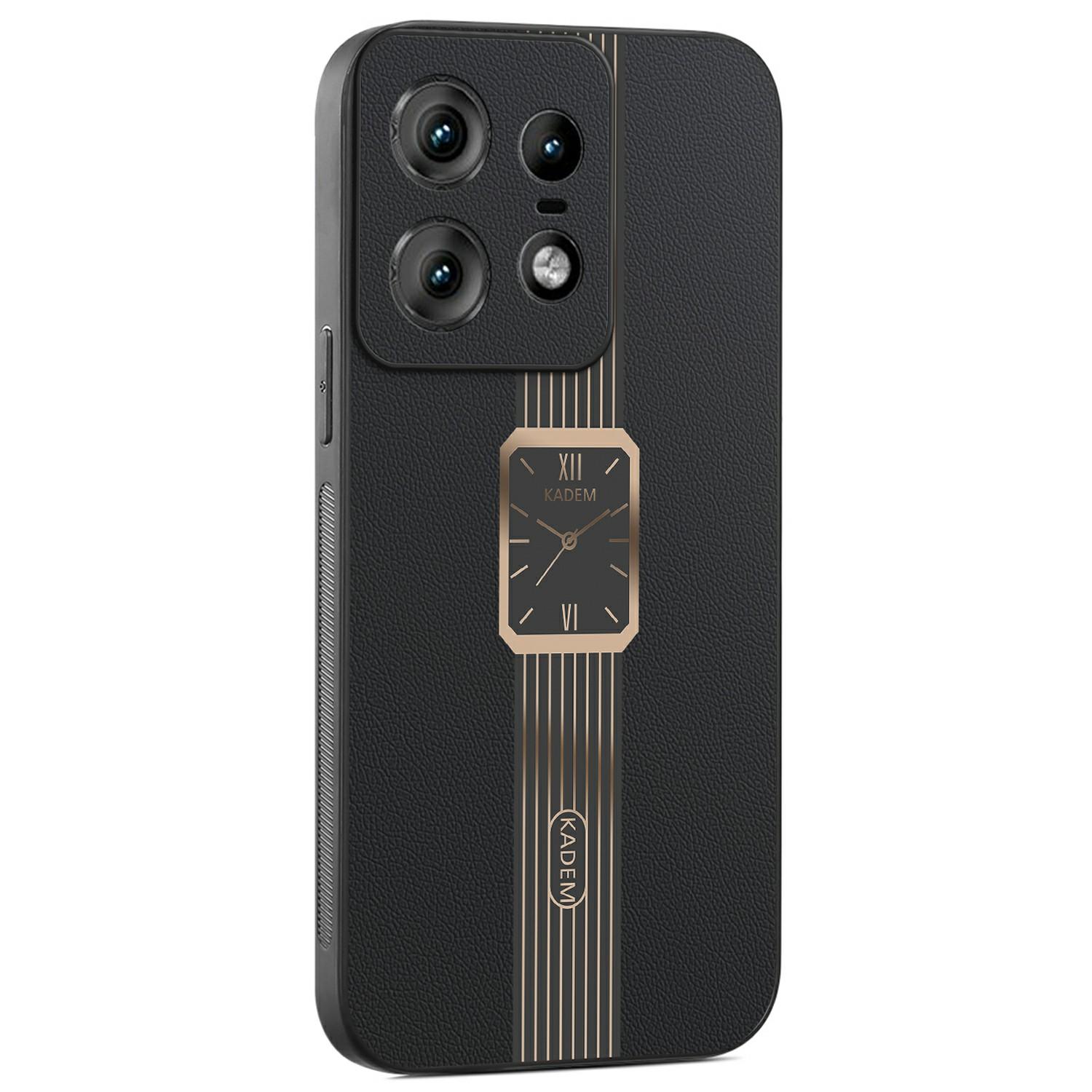 

For Motorola Edge 50 Pro 5G Case Leather+TPU+Acrylic Anti-Scratch Phone Cover Black