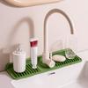 Non Slip Silicone Sink Drying Mat Slope Water Drip Catcher Reusable Countertop Protector  Counter