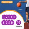 10 Pieces Numbered Floor Markers Landmark Mats Exercise Footstep Mat Silent Training Mark Pads for
