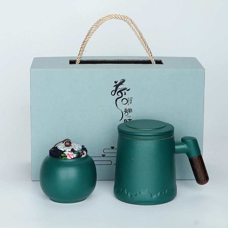 Custom Ceramic Tea and Water Mug with Filter - Office Souvenir Gift