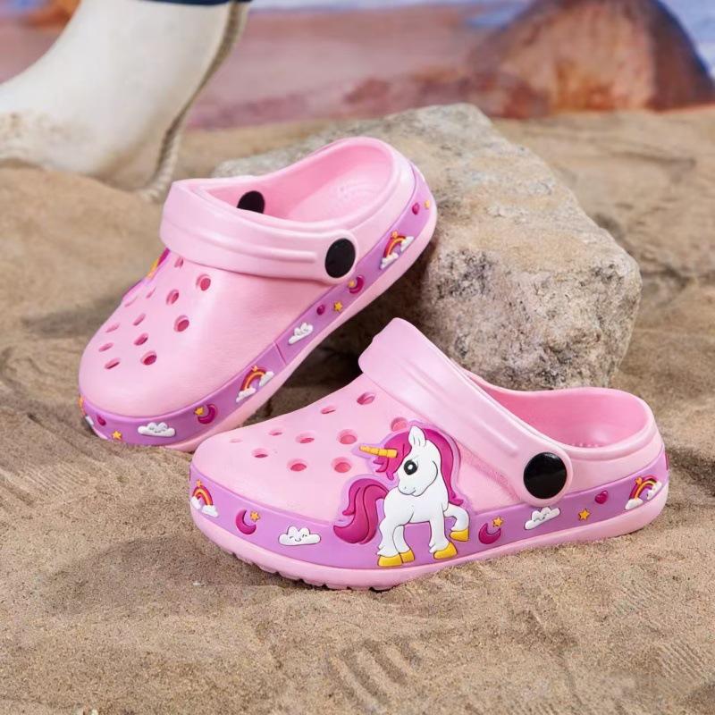 Children's Cartoon Beach & Garden Closed-Toe Shoes, Unisex Summer Hole Shoes