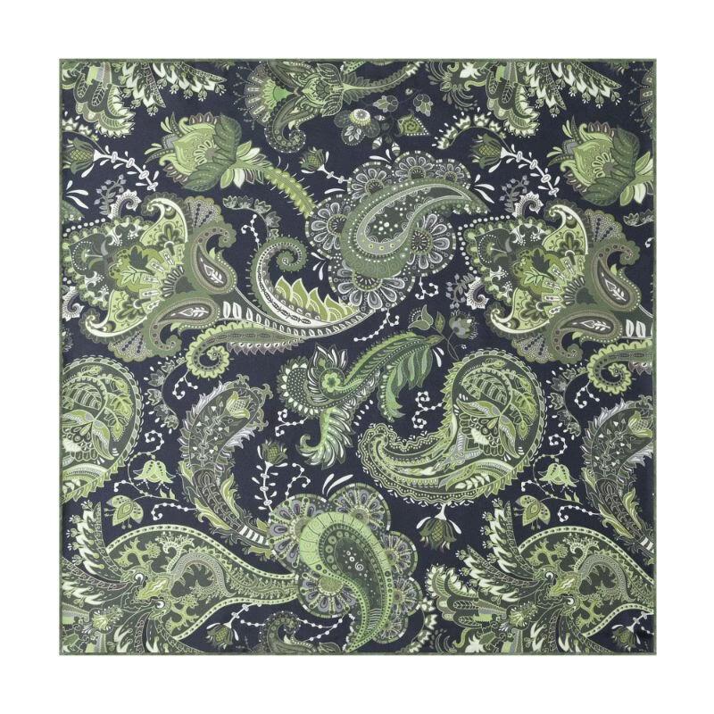 Men s Paisley Floral Silk Scarf One Size