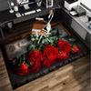 Gothic Rose Artwork Office Rug Chair Mat, Entryway Carpet, Suitable for Front Door, Bedroom, Living Room, Desk, Holiday Gift