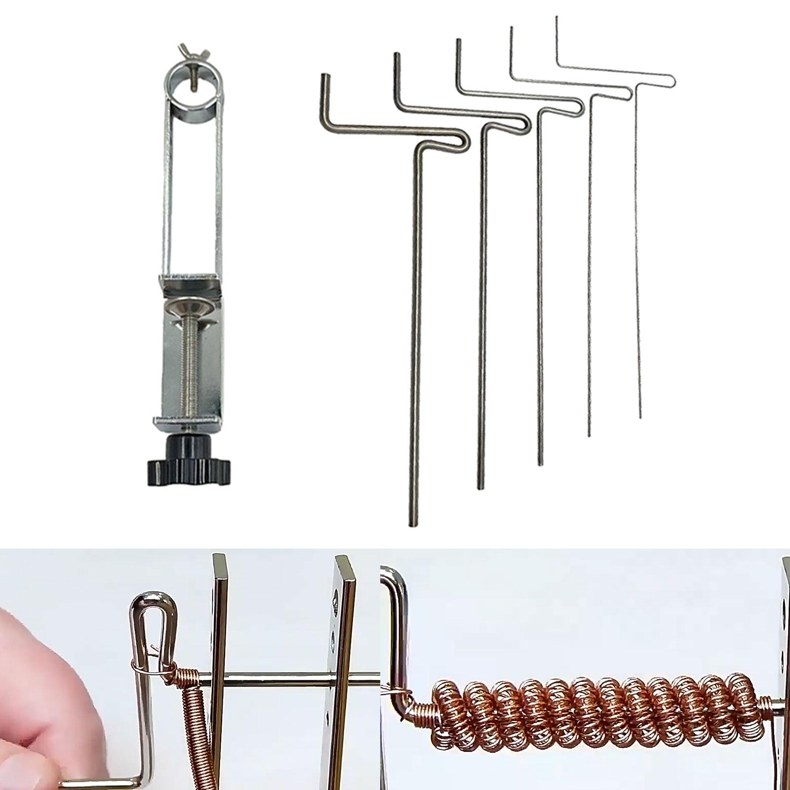 Portable Wire Wrapping Tool Set Accessory for Jewelry Makers Sturdy Alloy Materials Coiling Includes 5 Rods Daily Use