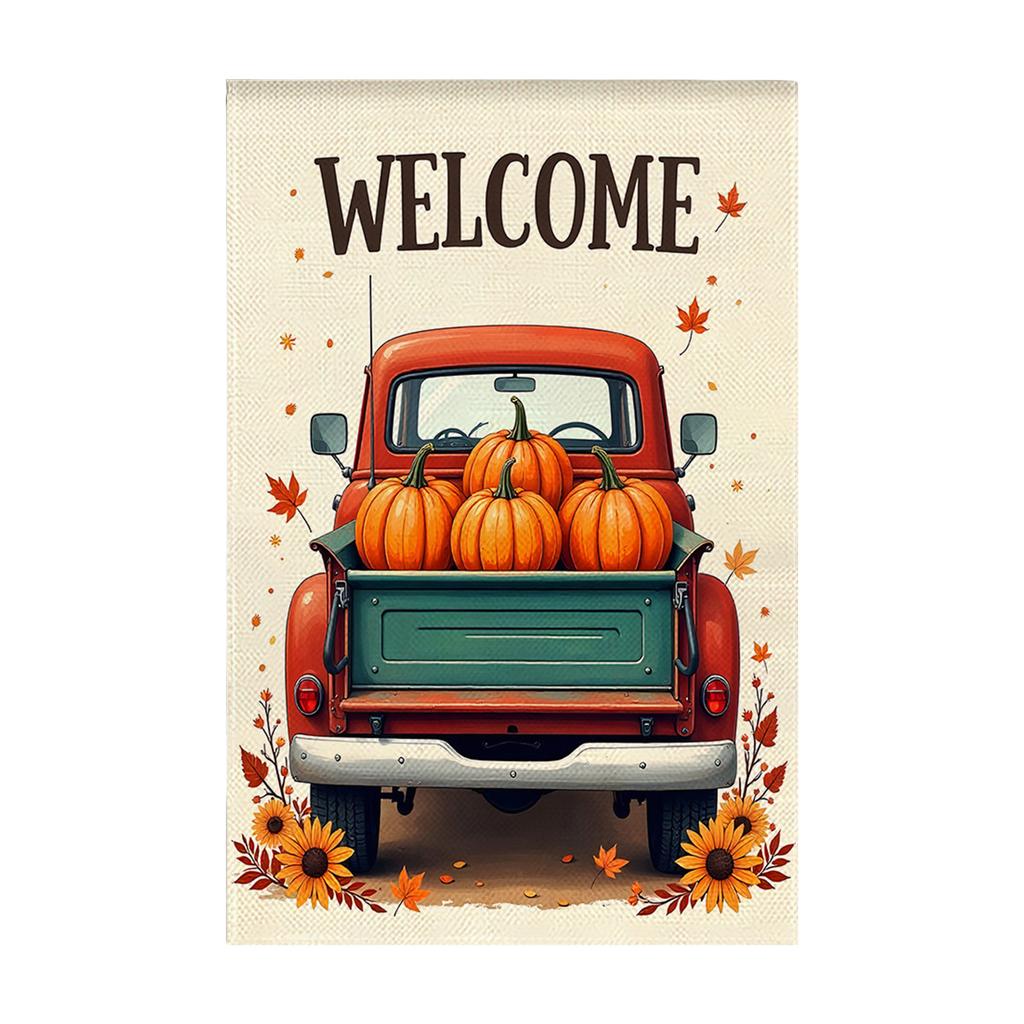 Durable Thanksgiving Fall Garden Flag Outdoor Yard Decoration Thanksgiving Banners for Autumn Party Home Decor