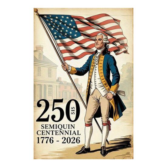 250th Anniversary America Garden Flag 250 Years of Freedom Patriotic Banner 4th of July Yard Sign for Independence Day Memorial Day Gift