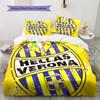 Hellas Verona FC  Pattern Bedding Quilt Set  Home Decoration  Gift (1 * Duvet Cover + 2 * Pillowcase  Without Core)