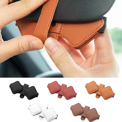 Car Visor Sunglasses Holder Clip Eyeglass Hanger Holder Ticket Card Storage Glasses Clip For Cars SUVs