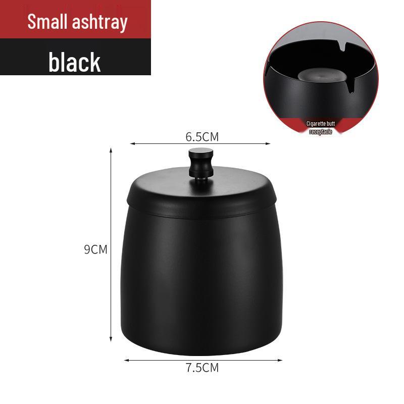 Thickened Stainless Steel Ashtray with Lid for Home, Cafe, or Hotel