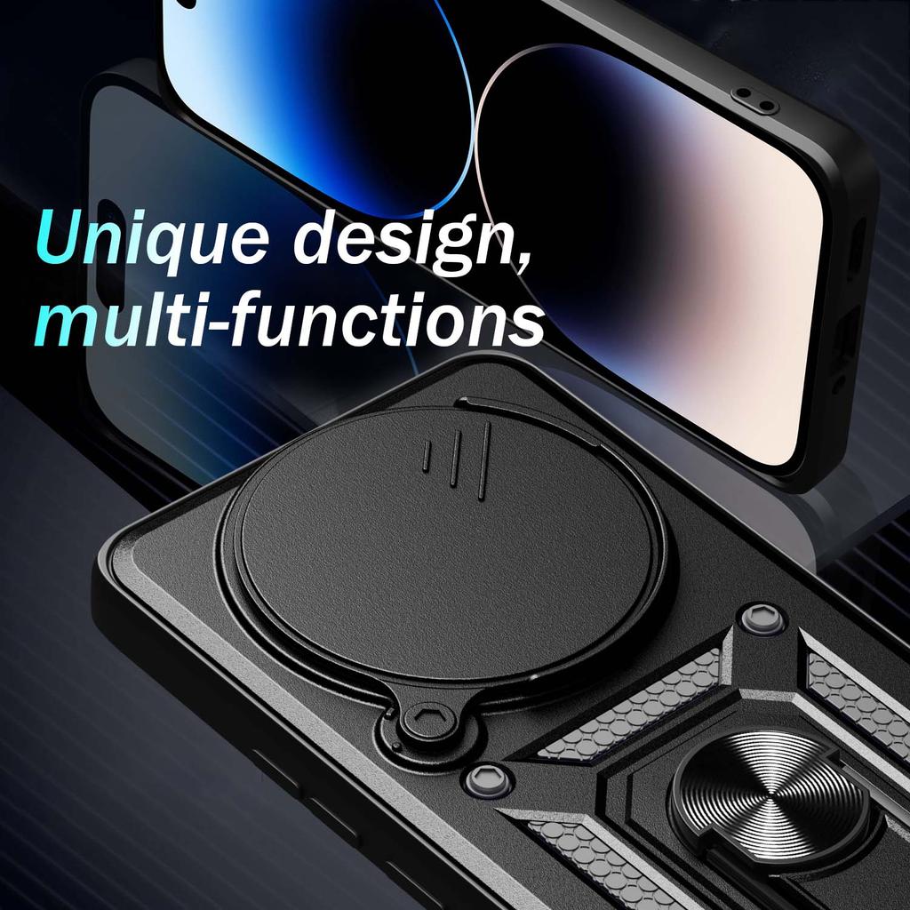 Gepanzerte Schutzhülle mit Magnetring für Redmi Note 14 13 Pro Plus 4G 5G Handyhülle mit Kameraschutz