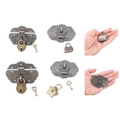 Hook Lock Decorative Hardware Antique Wooden Case Hasp Lock Furniture Buckle Clasp Lock Simple Installation for House