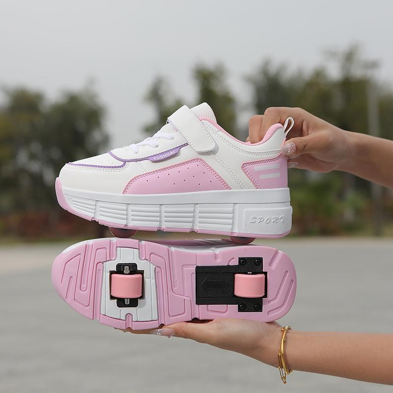 31-40 Children's Plus Size Fashionable Thick Soled Roller Skates Children's Wheeled Sports Shoes Outdoor Sports Shoes