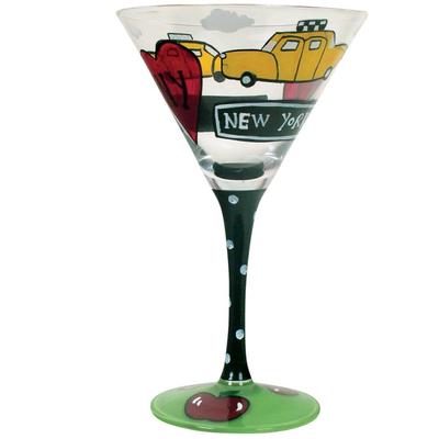 Coyote Cabitini Hand-Painted Martini Glass