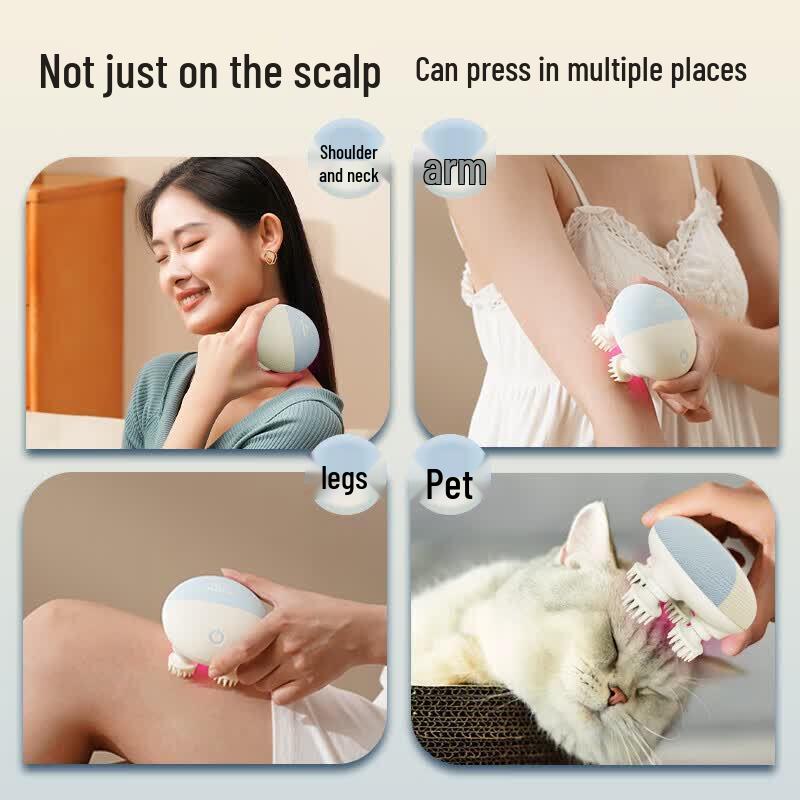 HEZHENG Electric Cat Claw Scalp & Head Massager CN Plug (adapter Included)