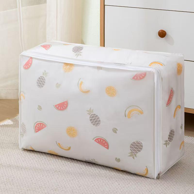 Transparent Large-Capacity PEVA Storage Bag for Quilts and Clothing, Dustproof and Durable