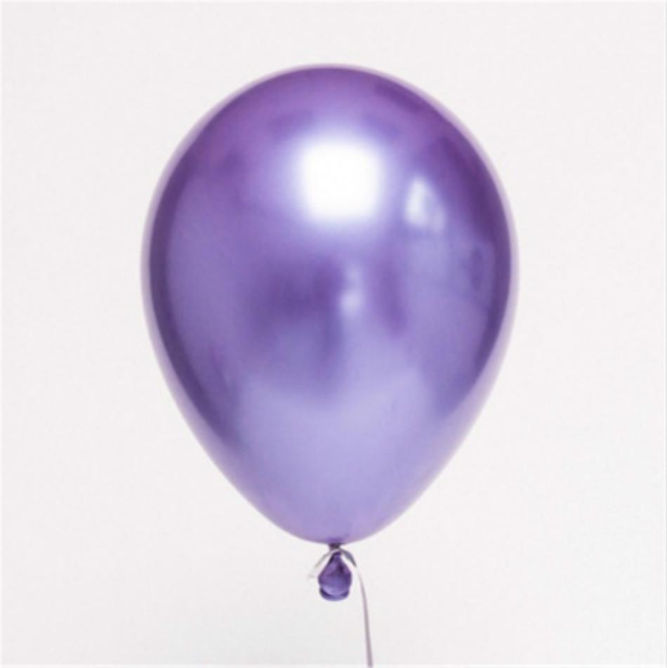 5PCS 12inch Glossy Metal Pearl Latex Balloons Thick Chrome Metallic Inflatable Air Balloon