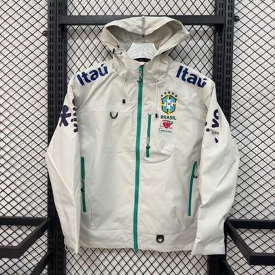 Brazilian Casual Trench Coat Long-sleeved Jacket Training Jacket Neymar Same Training Warm Jacket Hooded Thin