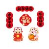 6pcs Celebrating Chinese New Year Fridge Magnets Refrigerator Couplet Sticker  Home Decorations