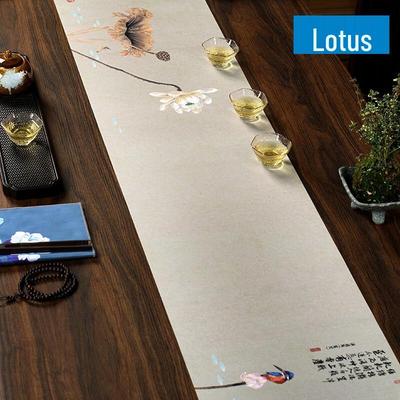 Handun New Chinese Silk Waterproof Tea Table Runner