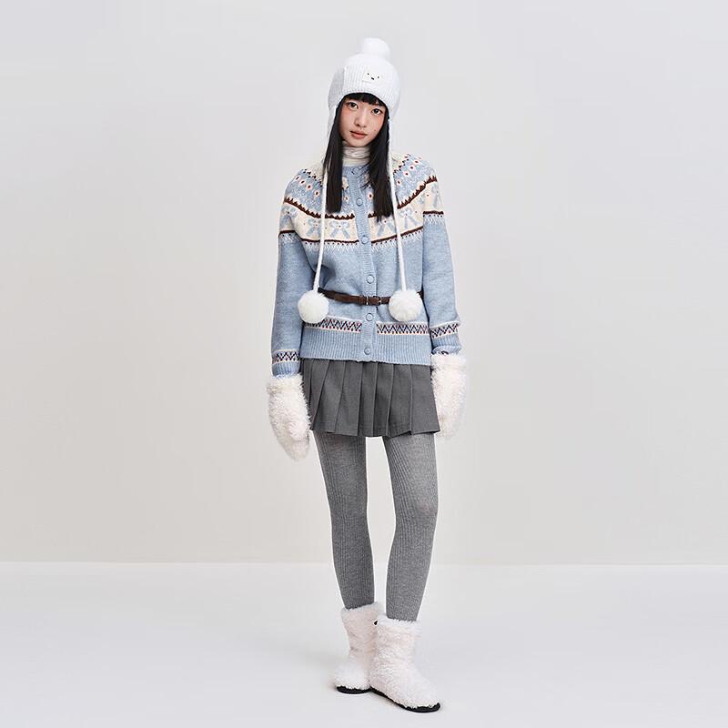 Ledin Women's Fair Isle Color-block Knitted Cardigan