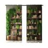 Bookshelf Potted Plants Printed Curtains Home Decoration Room Curtain Made Of Polyester Washable