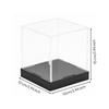 Figure Display Case with Black Foundation Tabletop Clear Desktop