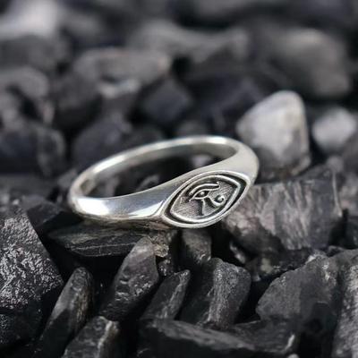 Vintage Eye of Horus Couple Pinky Rings: Gift for Girlfriend
