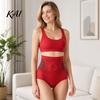Guaina Modellante Infusa di Berberina Vita Alta Controllo Pancia Mutandine per Donna, Intimo Snellente Cosce Design a Nido d'Ape Senza Cuciture Sollevamento Glutei Body