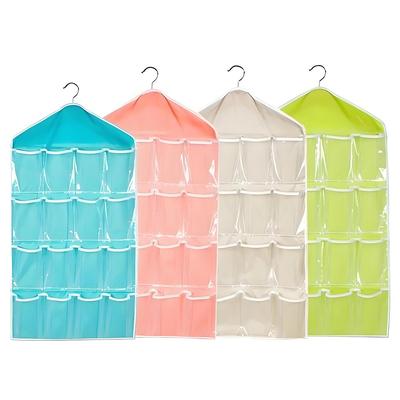 16 Pockets Socks Shoe Toy Underwear Sorting Storage Bag Door Wall Hanging Closet Organizer
