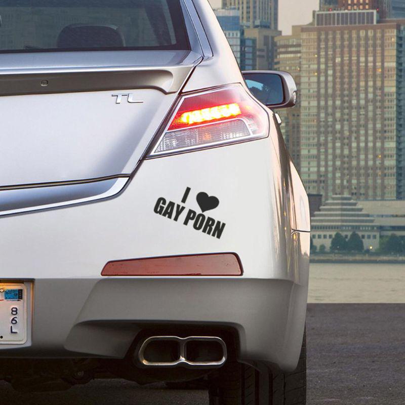 I Love Gay Porn Rainbow Vinyl Decal Hilarious Bumper Sticker - Foto 5