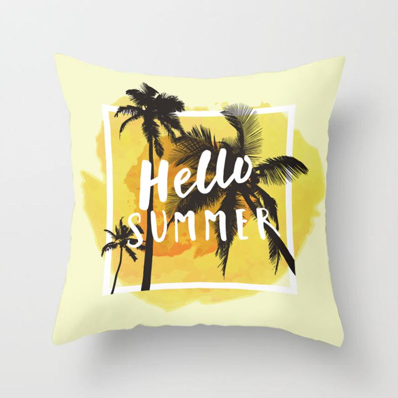 

Модная квадратная наволочка с кокосовой пальмой, автомобильный диван, наволочка для офисного кресла, простая наволочка для украшения дома 40X40CM