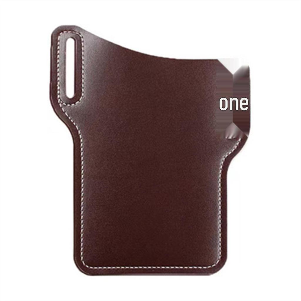 Men's Leather Phone Waist Bag - Portable and Practical for Outdoor Sports