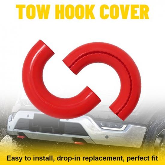 Red D-Ring Tow Hooks Covers 2 Pieces for Bronco -2024 Big Bend Outer Banks