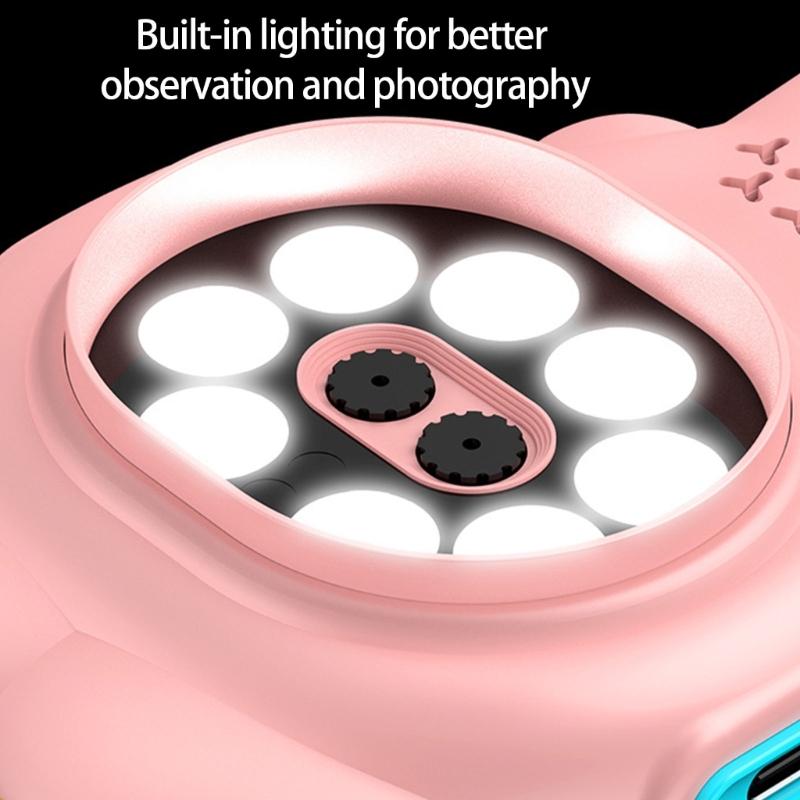 Educational Children Handheld Digital Microscope USB Rechargeable Camera for High Definition Imaging & Science Learning