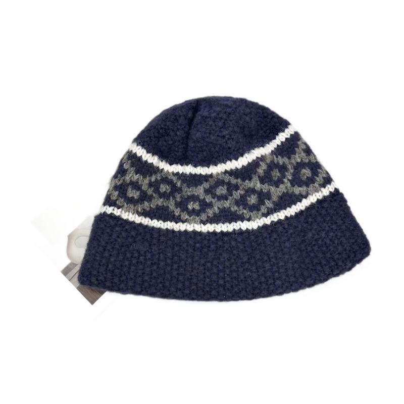 25 Early Autumn New Handwoven Jacquard Knitted Bucket Hat Women Show Face Small Bucket Hat Men and Women
