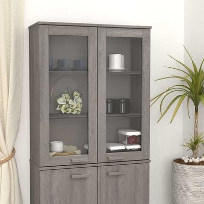 Vidaxl Extension Hamar, Light Grey, 85X35X100 Cm, Solid Pine Wood