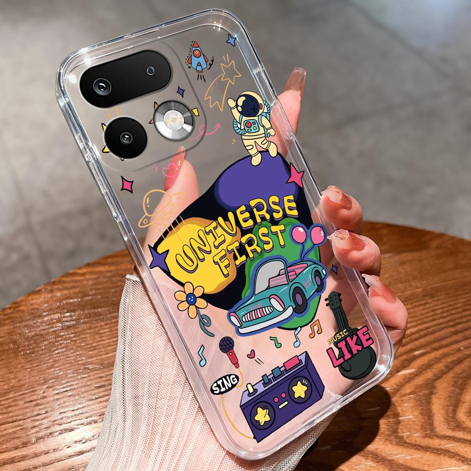 Cases For OPPO Realme 16 Pro 16 Pro Plus Yellow Duck Girl Antifouling Trendy Transparent Housing For Realme 16Pro 16 Pro+ Fundas
