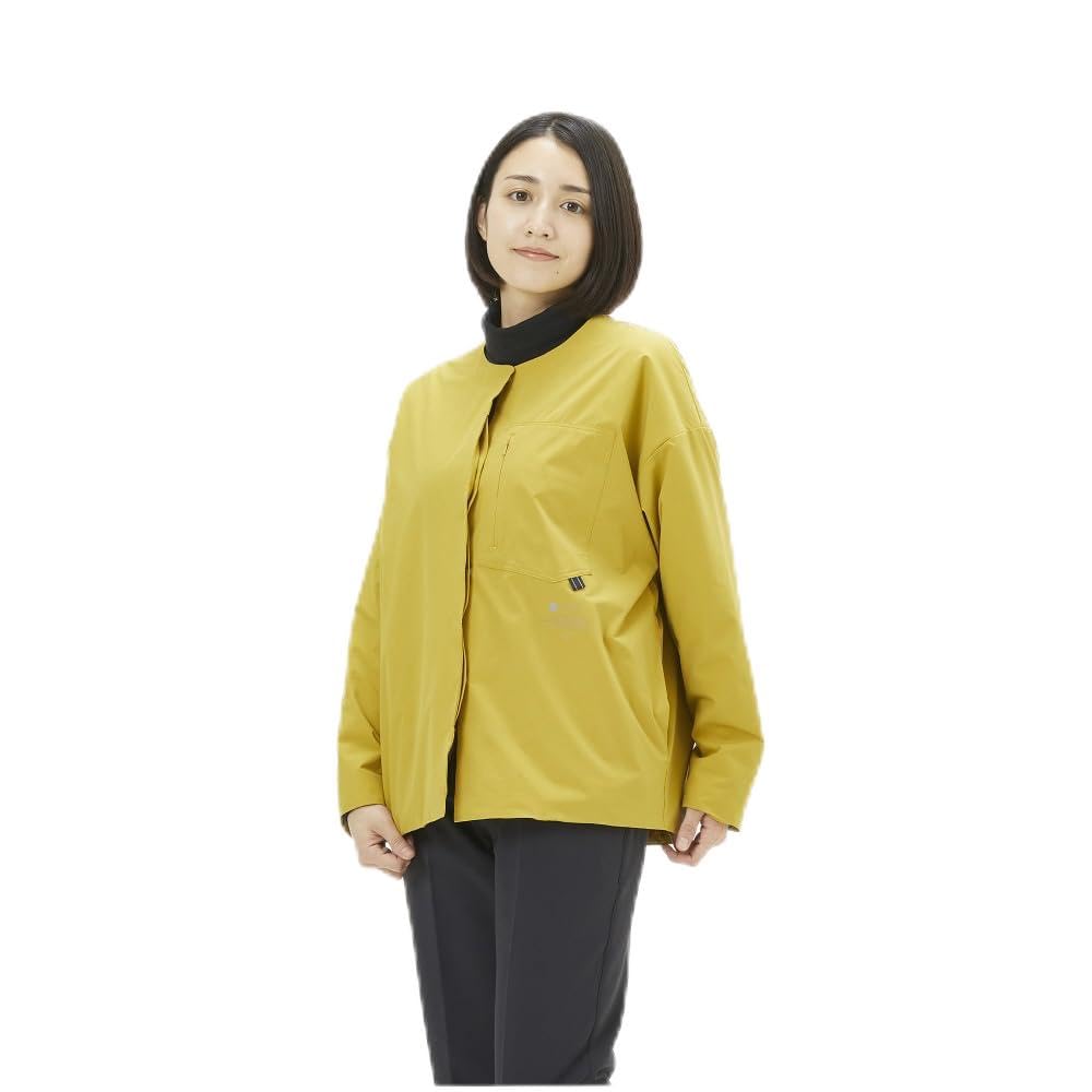 Mizuno Breath Thermo Thermal Mesh Short and Honey B2MEA731 Jacket, Moisture-Wicking Heat-Generating, Women's, Yellow,