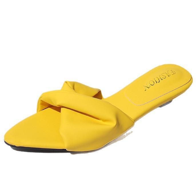 Women's summer wear 2025 new French evening breeze fairy slippers with skirt wedge heel pointed sandals beautiful high-heeled sandals