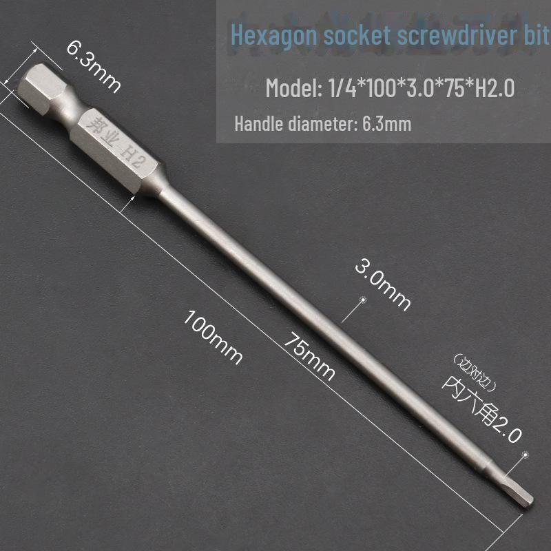 Bangye S2 Stahl Magnetischer Sechskant-Druckluftschraubendreher-Bohrer-Set 1,5–6 mm