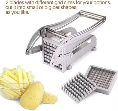 Potato Slicer Cutter French Fry Cutter Stainless Steel Chopper Potato Chipper Kitchen Gadgets for Cucumber Carrot