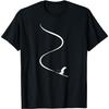 Skier with Tracks In Deep Powder Snow Freeride Gift T-Shirt